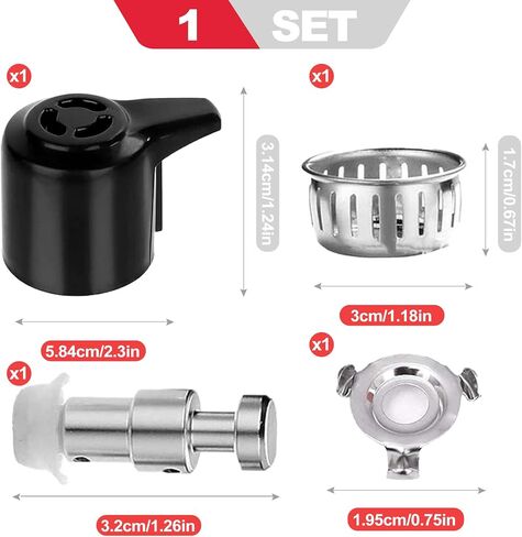 1 Set Pressure Cooker Steam Release Valve Repair Kit, Float Valve + Anti-Block Shield + Sealing Gaskets, Compatible with Most 3/5/6/8 Quart Electric Pressure Cookers in Kuwait