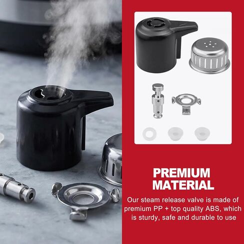 1 Set Pressure Cooker Steam Release Valve Repair Kit, Float Valve + Anti-Block Shield + Sealing Gaskets, Compatible with Most 3/5/6/8 Quart Electric Pressure Cookers in Kuwait