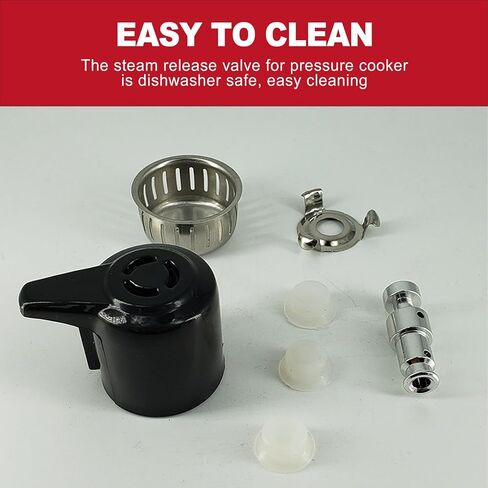 1 Set Pressure Cooker Steam Release Valve Repair Kit, Float Valve + Anti-Block Shield + Sealing Gaskets, Compatible with Most 3/5/6/8 Quart Electric Pressure Cookers in Kuwait
