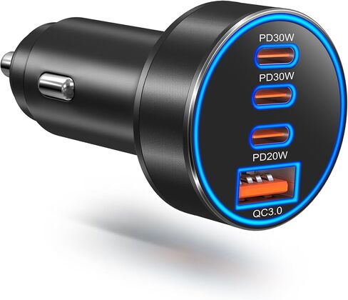USB C Car Charger,98W Multiport Super Fast Charge Cigarette Lighter Adapter in Saudi Arabia