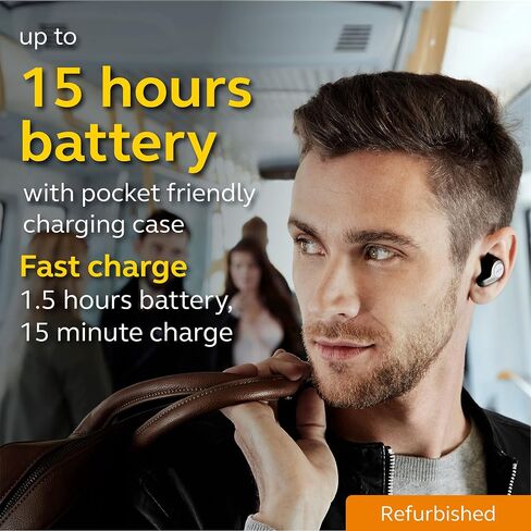 Jabra Elite 65t Alexa Enabled True Wireless Earbuds with Charging Case IP55 rated - Titanium Black (Renewed) in Saudi Arabia