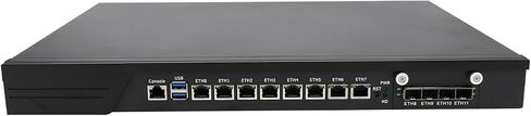 جهاز جدار حماية 1U مزود بمصدر طاقة احتياطي، OPNsense، Untangle، Sophos، Kerio، VPN، I3 7100، RJ10، 8 x LAN، 4 x SFP+ 10GbE X710، 0 ذاكرة وصول عشوائي، 0 تخزين، هيكل مجرد بدون نظام in Kuwait