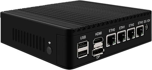 جهاز جدار حماية صغير، كمبيوتر صغير، OPNsense، VPN، جهاز توجيه PC، N6005، RJ22، AES-NI، 4 x 2.5GbE I226-V LAN، Type-C، TF، M.2 Slot، 0 RAM، 0 تخزين، Barebone بدون نظام in Kuwait