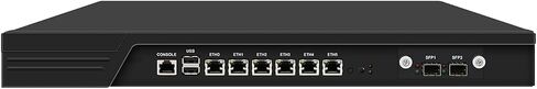 1U Firewall Appliance 10 جيجابايت، PFSense، Mikrotik، OPNsense، Untangle، VPN، Network Rackmount، I7 9700، RJ16، 6 x Intel 2.5GbE I225-V، 2 x SFP+ 82599ES 10 Gigabit، 0 RAM، 0 تخزين، Barebone بدون نظام in Kuwait