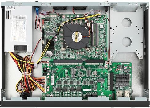 1U Firewall Appliance 10 جيجابايت، PFSense، Mikrotik، OPNsense، Untangle، VPN، Network Rackmount، I7 9700، RJ16، 6 x Intel 2.5GbE I225-V، 2 x SFP+ 82599ES 10 Gigabit، 0 RAM، 0 تخزين، Barebone بدون نظام in Kuwait