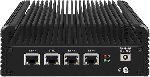 جهاز جدار حماية صغير، كمبيوتر صغير، OPNsense، Untangle، VPN، جهاز توجيه PC، Celeron J4125، RJ23، AES-NI، 4 x I211-AT LAN، COM، HDMI، 4 x USB، 0 ذاكرة وصول عشوائي، 0 تخزين، هيكل عظمي بدون نظام in Kuwait