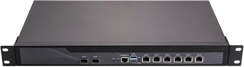 أجهزة جدار الحماية 1U Rackmount، OPNsense، VPN، جهاز الشبكة، I3 12100، RS48، 6 x 2.5GbE LAN، 2 x SFP28 25GbE Optical، COM، VGA، 0 RAM، 0 تخزين، Barebone بدون نظام in Kuwait