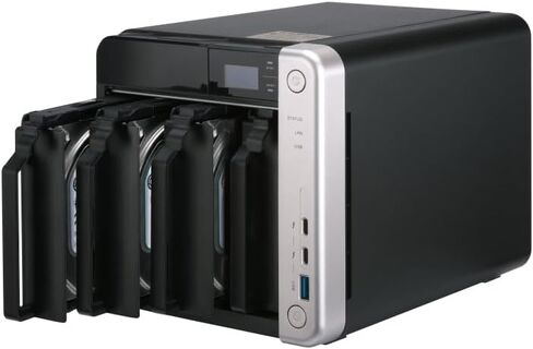 QNAP TS-453BT3 4-Bay NAS لأجهزة Mac، Thunderbolt 1، بطاقة توسيع 10 جيجابت متضمنة، وحدة معالجة مركزية رباعية النواة بسرعة 1.5 جيجا هرتز، نقل بيانات عالي السرعة، TS-453BT3-8G-US in Kuwait