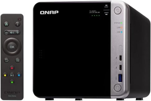 QNAP TS-453BT3 4-Bay NAS لأجهزة Mac، Thunderbolt 1، بطاقة توسيع 10 جيجابت متضمنة، وحدة معالجة مركزية رباعية النواة بسرعة 1.5 جيجا هرتز، نقل بيانات عالي السرعة، TS-453BT3-8G-US in Kuwait