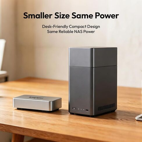 KingSpec N100 2TB Personal Cloud NAS – Pre-Installed SSD, Silent Fanless, Plug & Play Private Cloud Storage for Home & Office, Remote Access & Google Drive Backup, Ultra-Compact All-Aluminum in Saudi Arabia