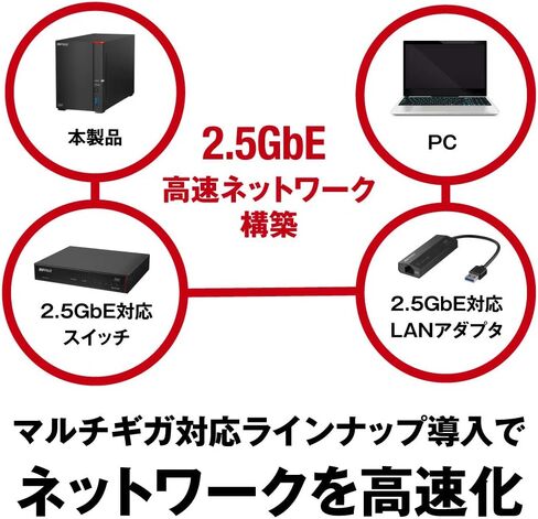 بافالو لينك ستيشن LS720D/N محرك أقراص ثابتة للشبكة، 2 فتحة، 8 تيرابايت، LS720D0802/N in Kuwait
