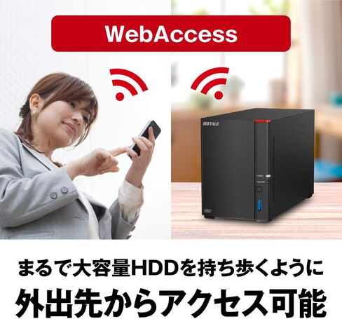 بافالو لينك ستيشن LS720D/N محرك أقراص ثابتة للشبكة، 2 فتحة، 8 تيرابايت، LS720D0802/N in Kuwait