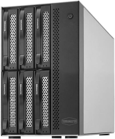 TerraMaster T6-423 6-Bay High-Performance NAS, Ideal for Small and Medium Businesses, N5095 QuadCore CPU, 4GB DDR4, Network Attached Storage, and Two 2.5GbE Ports (HDD Not Included) in Saudi Arabia
