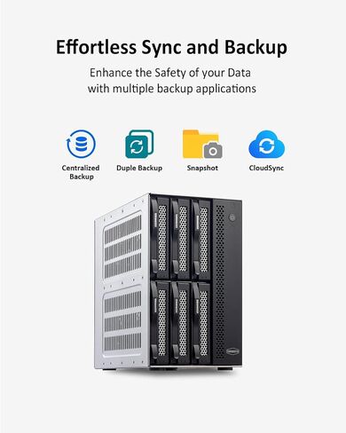 TerraMaster T6-423 6-Bay High-Performance NAS, Ideal for Small and Medium Businesses, N5095 QuadCore CPU, 4GB DDR4, Network Attached Storage, and Two 2.5GbE Ports (HDD Not Included) in Saudi Arabia