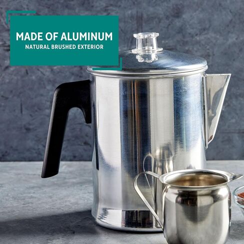 MIRRO 9 Cup Aluminum Coffee Percolator with Cool-touch Handle in Saudi Arabia