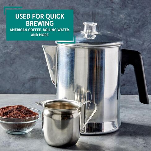 MIRRO 9 Cup Aluminum Coffee Percolator with Cool-touch Handle in Saudi Arabia