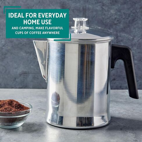 MIRRO 9 Cup Aluminum Coffee Percolator with Cool-touch Handle in Saudi Arabia