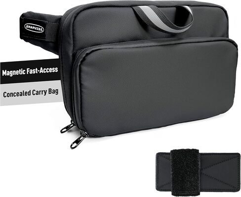 Magnetic Fast-Access Concealed Carry Fanny Pack, 8″x5.75″x3″ in Kuwait