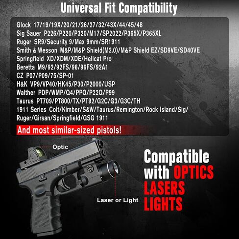 ZZY Drop Leg Holster Fits Optic/Light/Laser for Glock 17 19, Sig P220 S&W in Kuwait