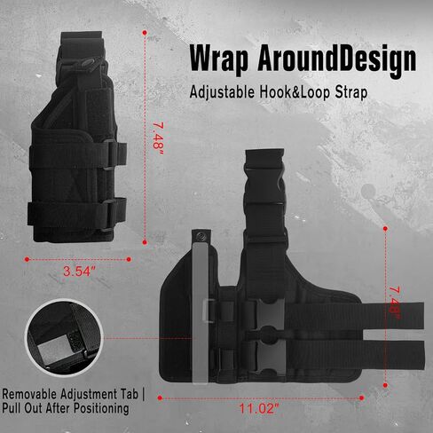ZZY Drop Leg Holster Fits Optic/Light/Laser for Glock 17 19, Sig P220 S&W in Kuwait