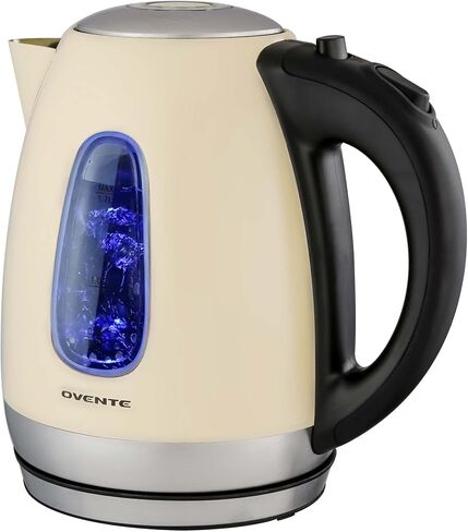 OVENTE 1.7L Stainless Steel Electric Kettle for Tea or Coffee, Beige KS96BG in Saudi Arabia