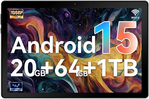 Gleeso Tablet, 10 Inch Android 15 Tablet, 20GB RAM+64GB ROM+ 1 TB TF, 5000mAh Fast Charging Battery, HD Display, Widevine L1, Dual Camera, Face ID, Lightweight Portable Tablet for Work Entertainment in Kuwait