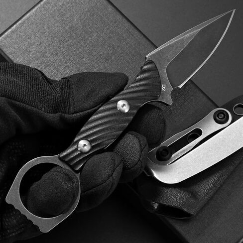 Gtkii GTK399 Fixed Blade Knife D2 Steel Blade G10 Handle Full Tang EDC Tool Knifes for Outdoor Camping Hiking Survival in Kuwait