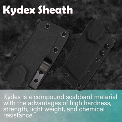 KANSEPT Knives Korvid S Fixed blade Hunting Camping Hiking Knife with 2.9''14C28N Blade Cleaver White G10 Handle, Kydex Sheath for Men Women Everyday Carry G2030A2 in Kuwait
