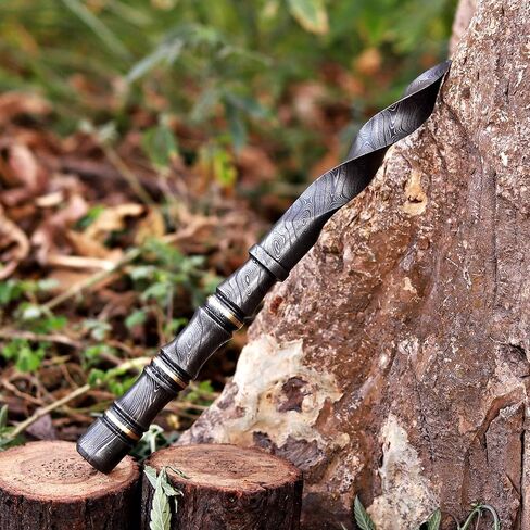 PAL 2000 KNIVES Custom Handmade Damascus Steel 10 Inches Hunting Tri Edge Kris Knife 9815 in Kuwait