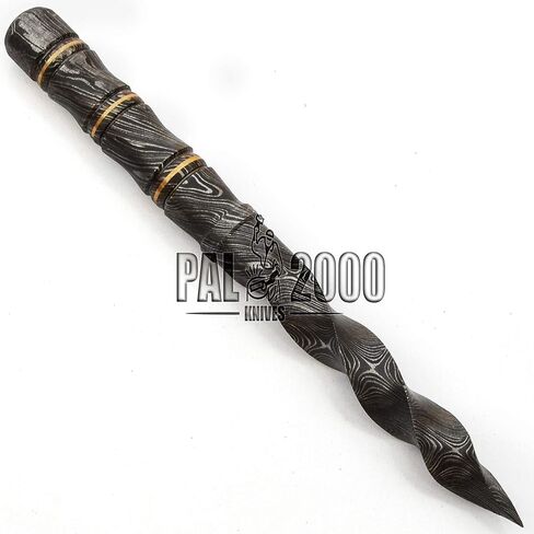 PAL 2000 KNIVES Custom Handmade Damascus Steel 10 Inches Hunting Tri Edge Kris Knife 9815 in Kuwait