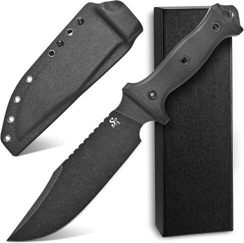 Sitivien ST28 Fixed Blade Knife 7MM Thick N690 Stainless Steel Blade G10 Handle Full Tang EDC Tool Knifes for Outdoor Working Camping Hunting Fishing in Saudi Arabia