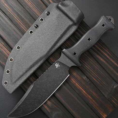 Sitivien ST28 Fixed Blade Knife 7MM Thick N690 Stainless Steel Blade G10 Handle Full Tang EDC Tool Knifes for Outdoor Working Camping Hunting Fishing in Saudi Arabia