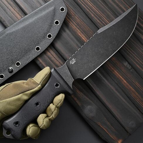 Sitivien ST28 Fixed Blade Knife 7MM Thick N690 Stainless Steel Blade G10 Handle Full Tang EDC Tool Knifes for Outdoor Working Camping Hunting Fishing in Saudi Arabia