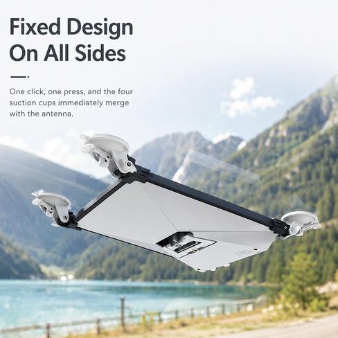 Starlink Mini Suction Cup Mount, Portable Roof Window Mounting Bracket for Starlink Mini, 4 Strong Suction Cups Car Sunroof Holder with Plastic Brackets and Metal Links for RV, SUV, Camping, Travel in Kuwait