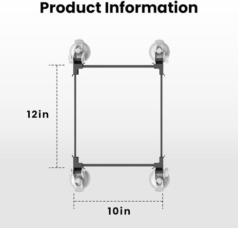 Starlink Mini Suction Cup Mount, Portable Roof Window Mounting Bracket for Starlink Mini, 4 Strong Suction Cups Car Sunroof Holder with Plastic Brackets and Metal Links for RV, SUV, Camping, Travel in Kuwait