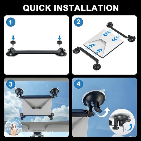 Dinfu Starlink Mini Mount, Suction Cup for Car Window Sunroof RV in Kuwait