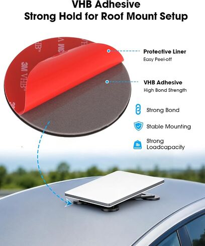 5-Pack Adhesive Magnetic Mount Plates for Starlink Mini & Gen 3 Magnetic Mounts, Magnetic Base Pads for Car Truck SUV Aluminum/Glass Cab Roof, Peel-and-Stick Non-Magnetic Roof Mounting Helper in Kuwait