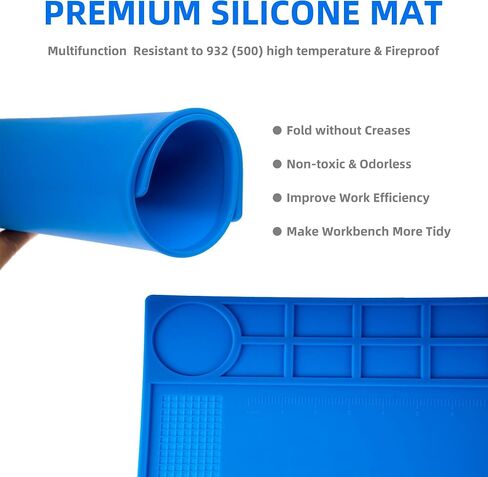 Kaisiking Heat Resistant Silicone Work Mat for Soldering,Electronics Repair in Kuwait