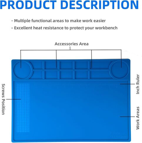 Kaisiking Heat Resistant Silicone Work Mat for Soldering,Electronics Repair in Kuwait