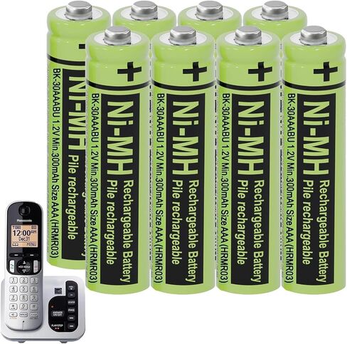 AAA 300mAh Rechargeable Batteries for Panasonic Cordless Phone in Kuwait