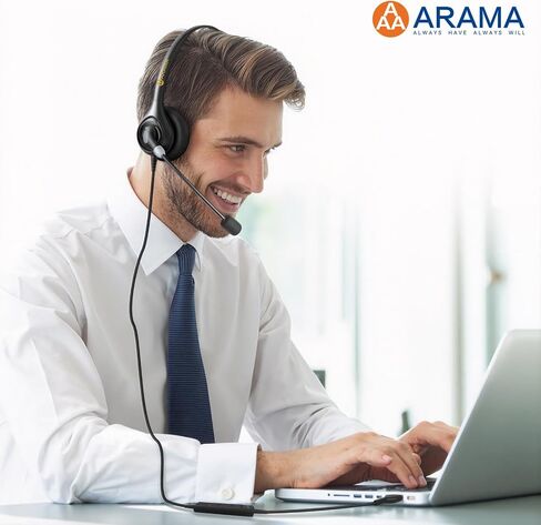 Arama Dual USB Headset with Microphone for PC, Computer, Laptop, USB-A/C in Kuwait
