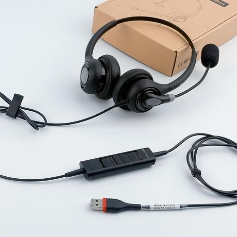 Arama Dual USB Headset with Microphone for PC, Computer, Laptop, USB-A/C in Kuwait
