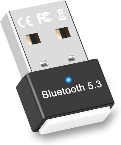 USB Bluetooth 5.3 Adapter for PC Supports Windows 11/10/8.1/7,Plug &Play For Win11/10, Mini 5.3+EDR Bluetooth Dongle Receiver&Transmitter for PC,Laptop,Keyboard,Mouse,Headsets,Speakers (Black) in Kuwait