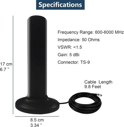 5G 4G LTE Magnetic Base Antenna, Dual TS9 Connectors Compatible with Netgear AT&T Nighthawk M6 (MR6110 MR6500) M5 (MR5100 MR5200) M1 MR1100,LB2120 Hotspots Router 2 Pack in Saudi Arabia