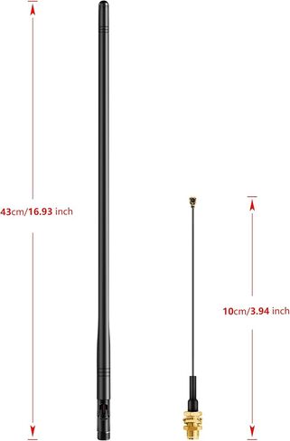 43CM High Gain 10dBi Meshtastic 915MHz LoRa Antenna with SMA Male Connector for ESP32 LoRa V3&V4 RAK Development Board Module + IPEX Extension Cable, Slinkdsco ﻿ in Kuwait