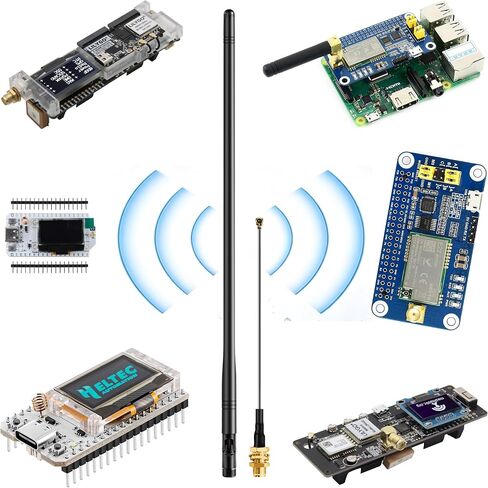 43CM High Gain 10dBi Meshtastic 915MHz LoRa Antenna with SMA Male Connector for ESP32 LoRa V3&V4 RAK Development Board Module + IPEX Extension Cable, Slinkdsco ﻿ in Kuwait