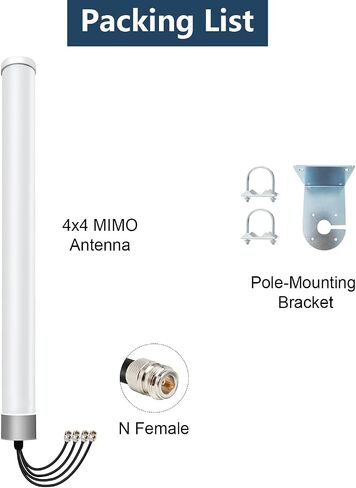 5G 4G LTE 4x4 MIMO External Wide-Band Antenna High Gain Outdoor Omni Antenna for Cellular Hotspot Router Gateway Compatible with Verizon, AT&T T-Mobile Home Internet in Saudi Arabia
