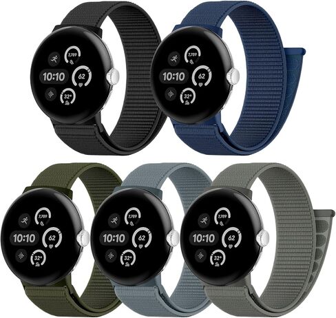 Nylon Loop Bands for Google Pixel Watch 5/4/3 45mm, 5 Pack in Kuwait