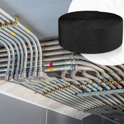 2" ID Nylon Protective Hose Sleeve, Nylon Protective Sleeve Nylon Protective Sheath Nylon Cable Cover for Welding Torch Hydraulic Hose, 25' Length, Black in Kuwait