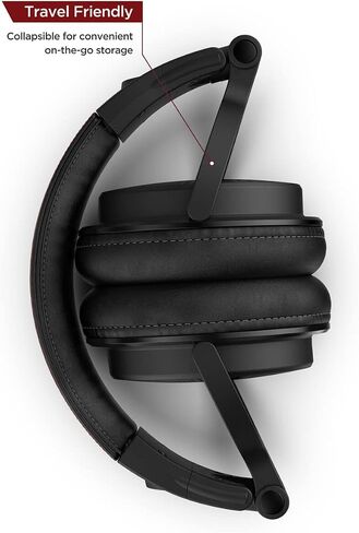 Thore Over Ear iPhone Headphones with Lightning Connector (Apple MFi Certified) – Closed Back Studio DJ Monitor Earphones (50mm Neodymium Drivers) (V200 Black/Red) in Saudi Arabia